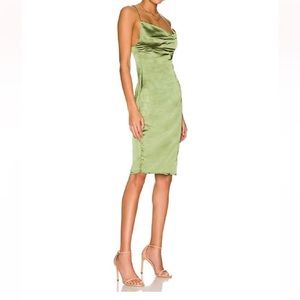 Billie drape midi dress, size s, superdown, green